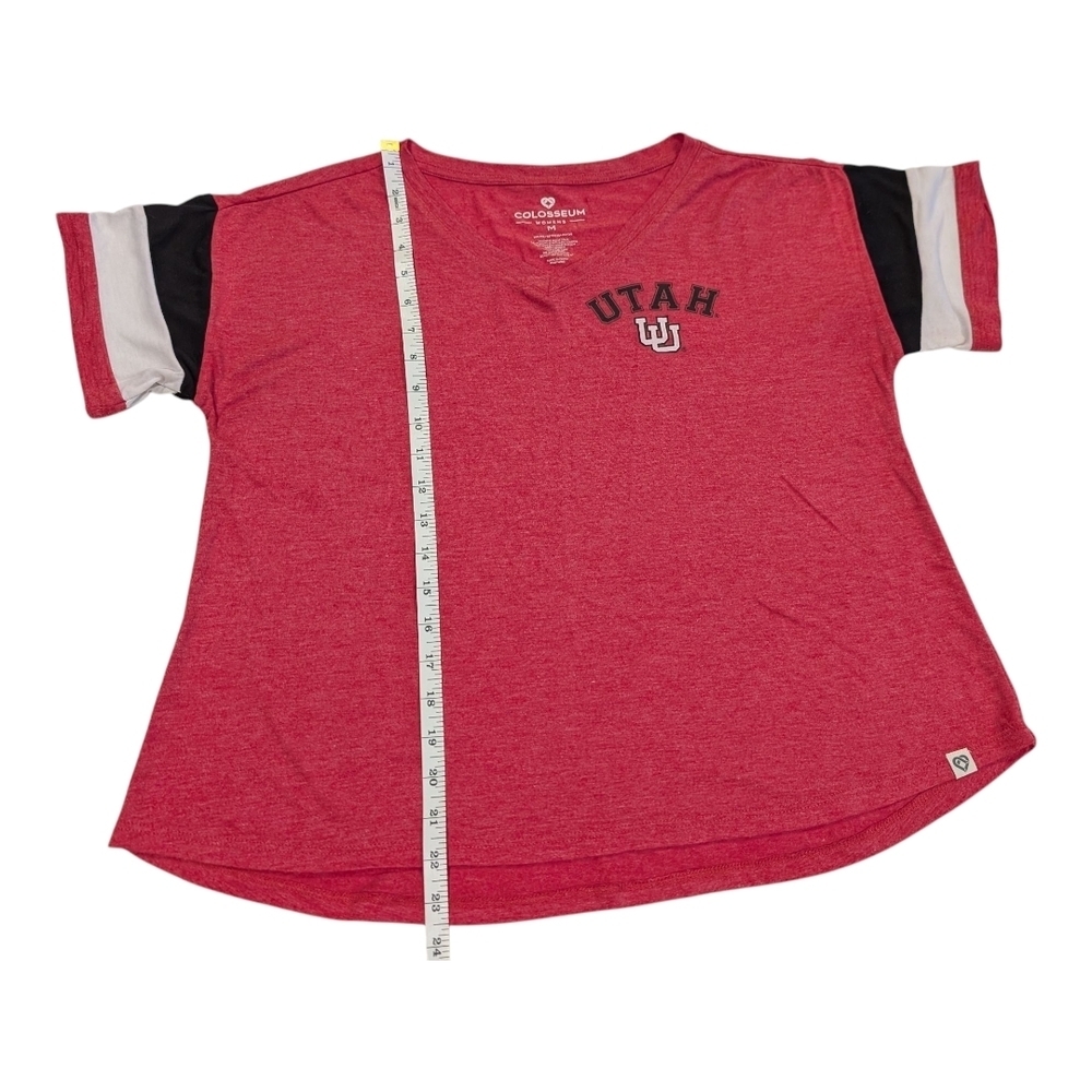 Colosseum Red and Black Utah Utes Tee - Picture 4 of 4